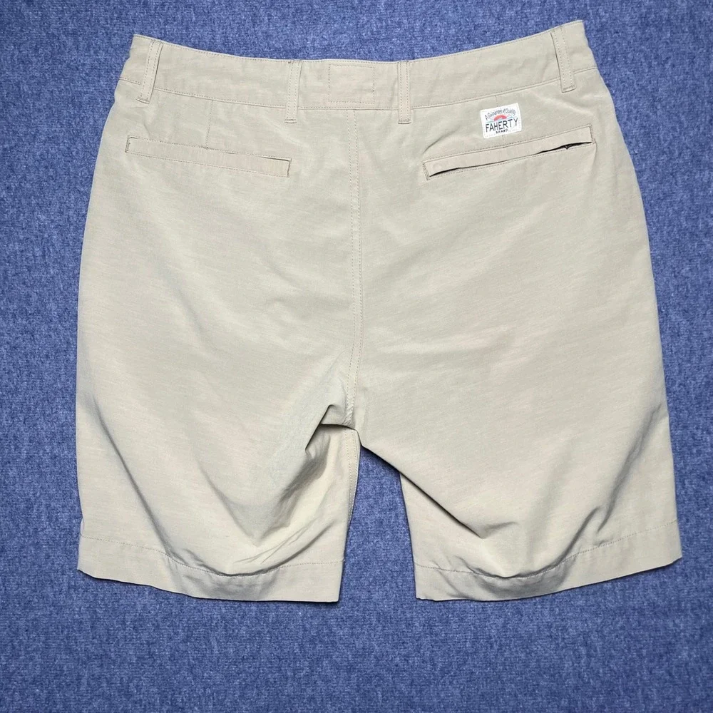 Lot of 3 Faherty All Day Shorts Mens 31 Hybrid Khaki Gray Charcoal Stretch 9in